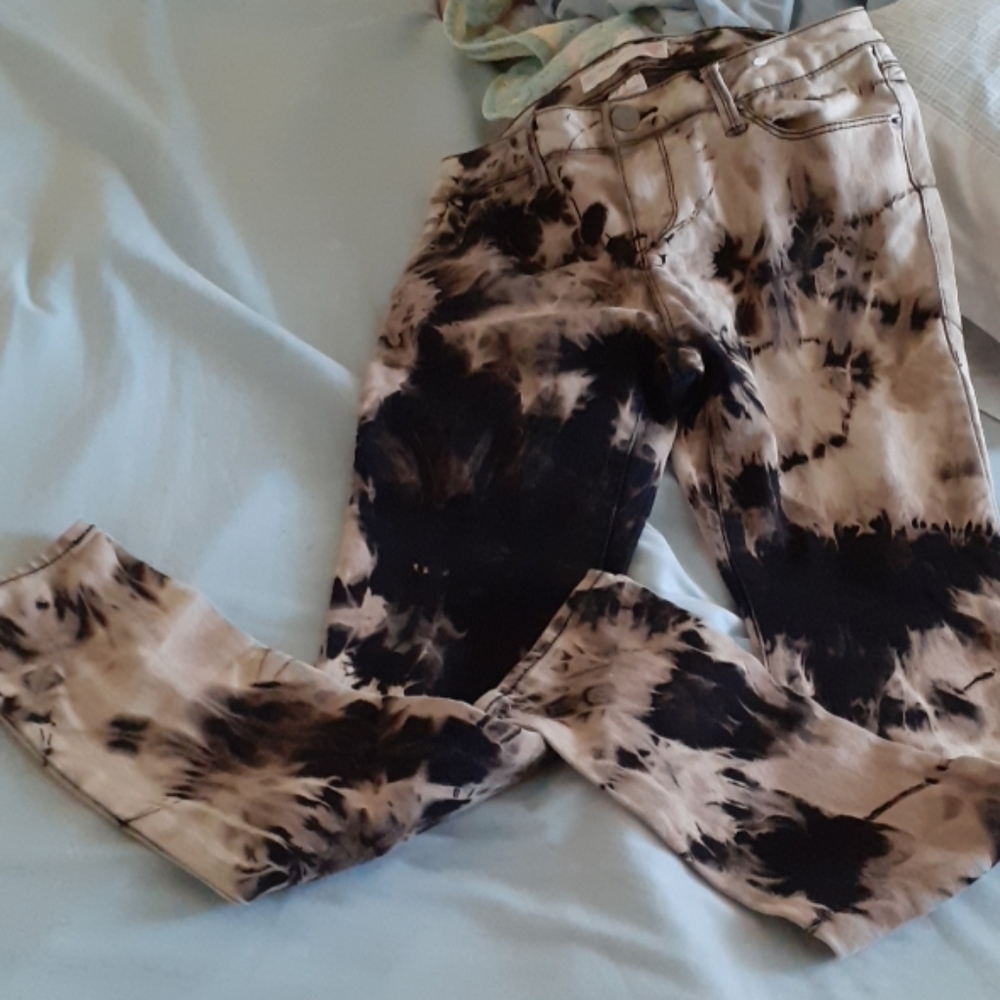 Custom Bleach tie-dye jeans